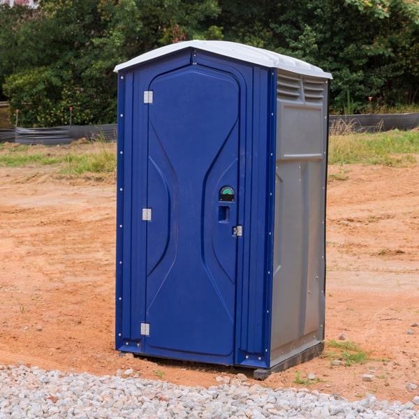 short-term portable restrooms should be serviced regularly, typically once a week